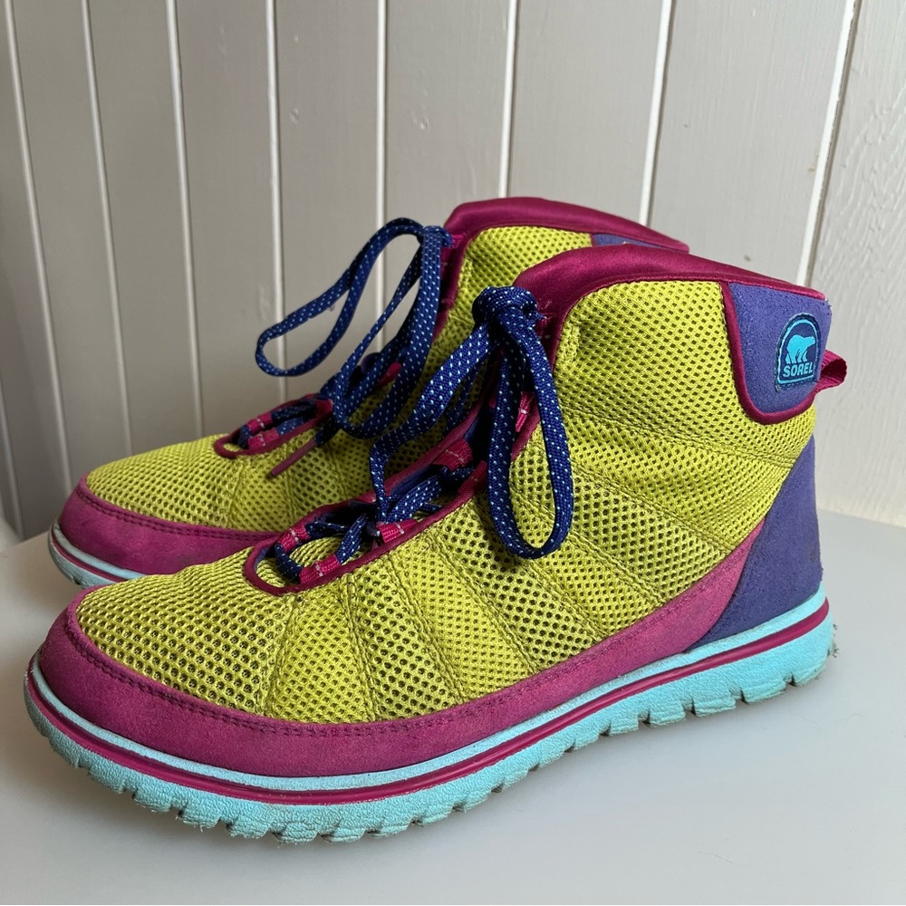 Sorel Bright Color Block Hiking Boots